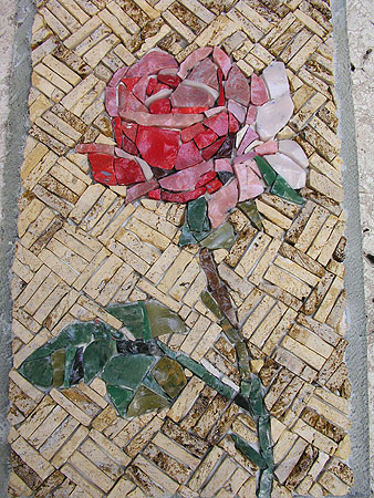 Мозаичное панно Роза